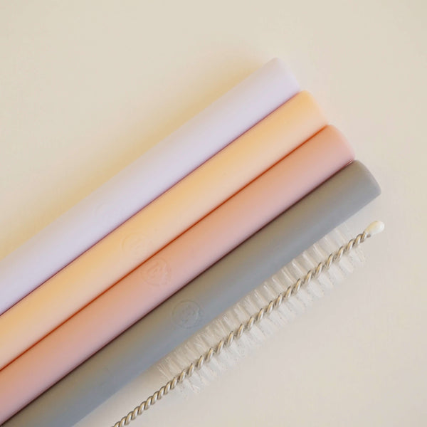 Reusable Silicone Straws - Sherbet (Pack of 4)
