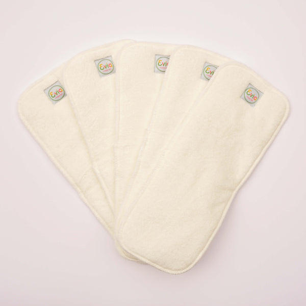 Reusable Bamboo Terry Nappy Inserts (Pack of 10)